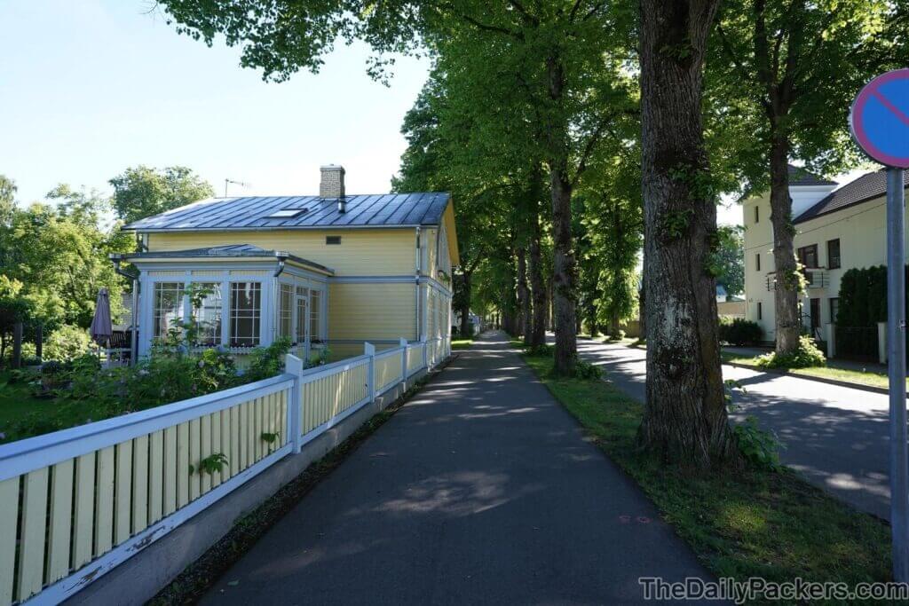 Quartier des maisons en bois