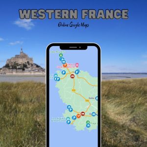 Western France Travel Map