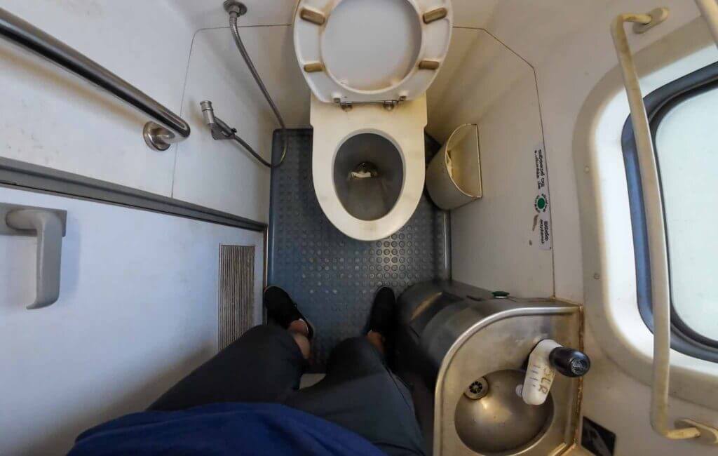 Kandy to Ella Train Toilet