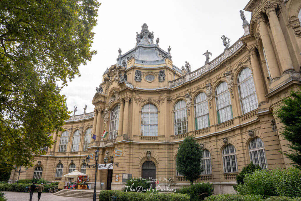 Ornate facade of Vajdahunyad Castle inside Budapest’s City Park