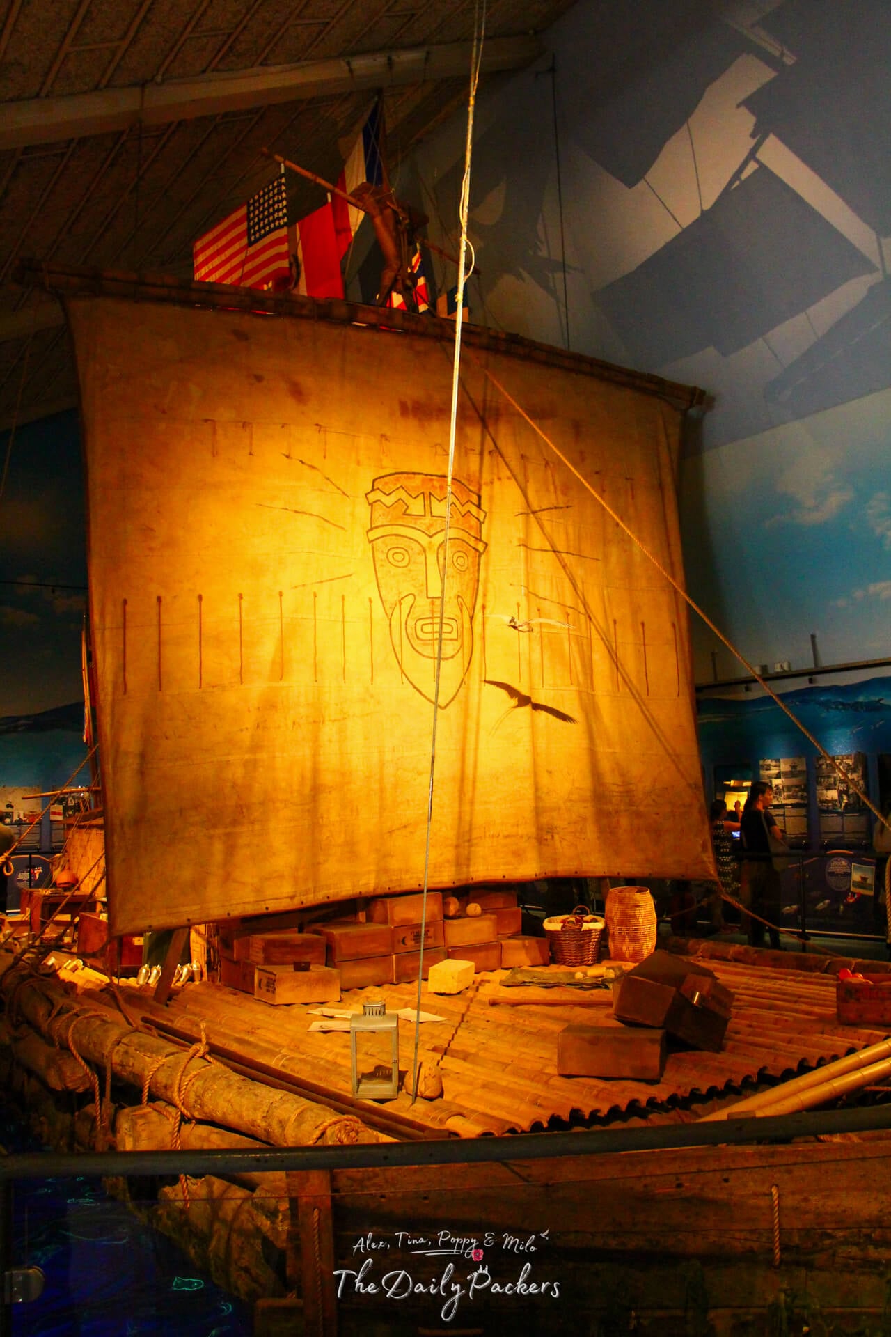 Radeau Kon-Tiki exposé au musée Kon-Tiki d'Oslo