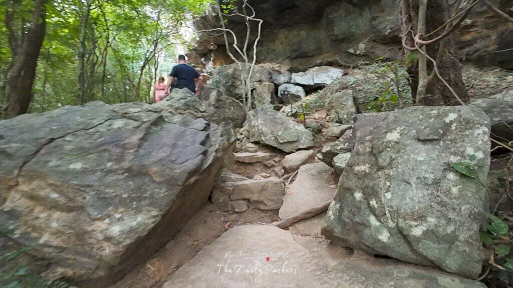 Sentier forestier propice couvrant la base du rocher de Pidurangala