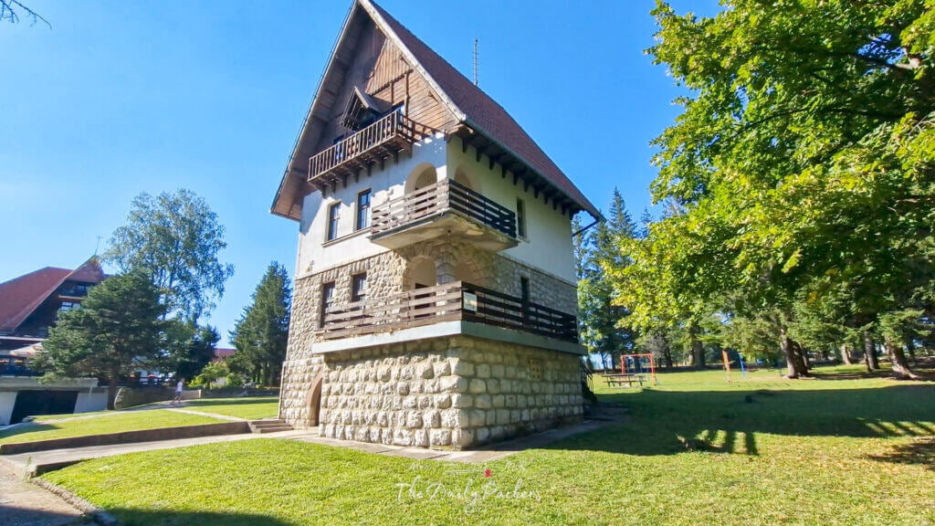 Exterior of Tito’s historic villa surrounded by greenery in Zlatibor, Serbia