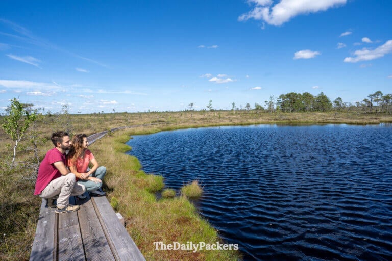 Couple enjoying Sooma National Park wetlands, one of the best places to visit in June