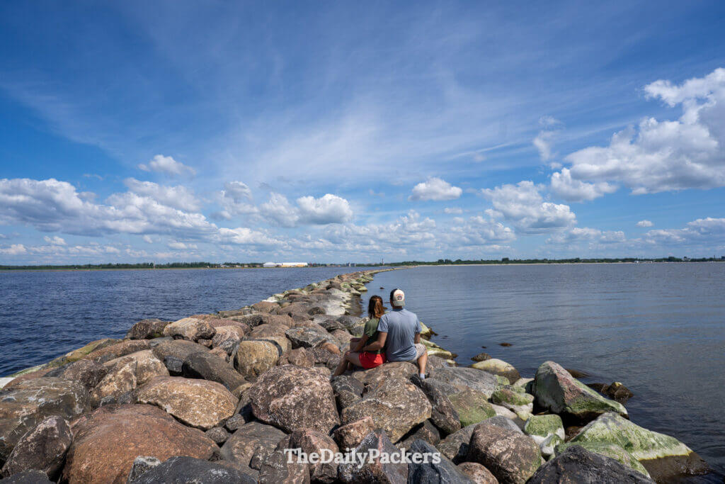 View from Pärnu Mole toward the town