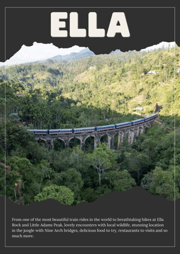 Sri Lanka destinations index page featuring Nine Arch Bridge and tea fields