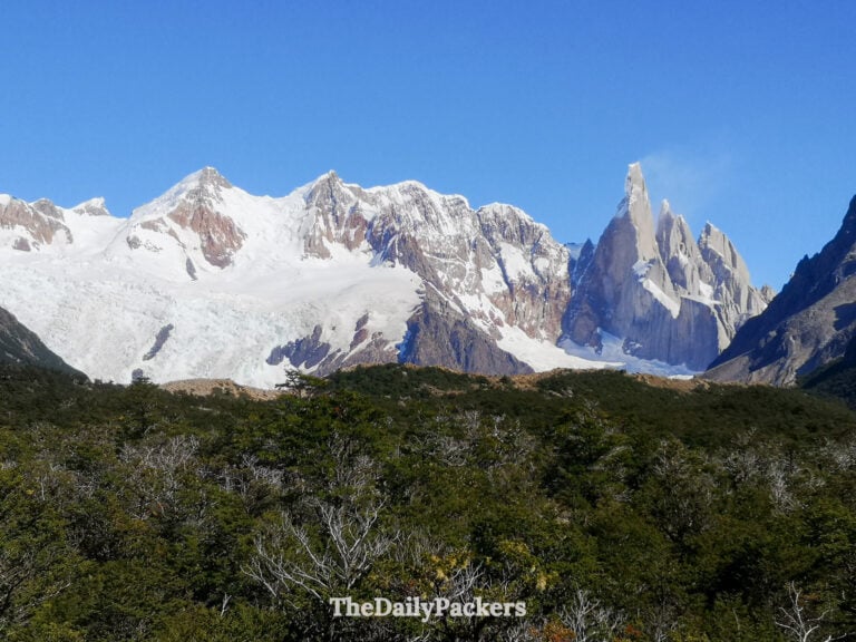 View from Mirador Emilio Daniel toward Cerro Torre spires