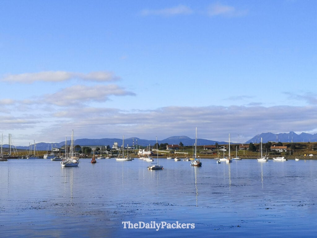 View from Mirador de la Bahía over Ushuaia and Beagle Channel
